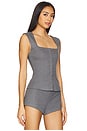 view 2 of 4 Delanie Top in Charcoal Grey