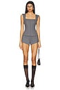 view 4 of 4 Delanie Top in Charcoal Grey