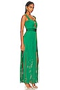 view 2 of 3 Contour Bust Wide Strap Fringe Gown in Cypress
