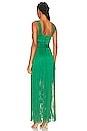 view 3 of 3 Contour Bust Wide Strap Fringe Gown in Cypress