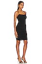 view 2 of 3 Ruched Jersey Mini Dress in Black