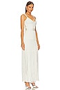 view 2 of 3 Icon Strappy Ottoman Fringe Gown in Alabaster