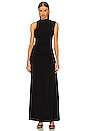 view 2 of 3 Ruched Jersey Gown in Black
