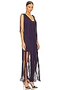 view 2 of 4 Plunging Fringe Gown in Plum