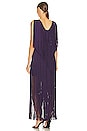 view 3 of 4 Plunging Fringe Gown in Plum