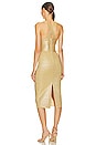 view 3 of 4 Disco Knit Fringe Dress in Met Gold