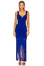 view 1 of 3 Fringe Gown in Bright Blue