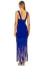 view 3 of 3 Fringe Gown in Bright Blue