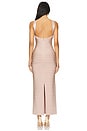 view 3 of 3 Reverse Halter Sequin Bandage Gown in Bare