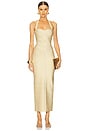 view 1 of 4 VESTIDO METALIZADO IRIS in Met Gold