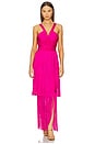 view 1 of 4 MAXIVESTIDO CON CAPAS MARGARET in Magenta