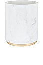 view 1 of 4 Utility Canister in White & Brass