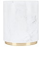 view 2 of 4 Utility Canister in White & Brass