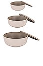 view 3 of 7 Essential Lidded Bowls Set Of 3 in Light Grey