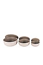 view 6 of 7 Essential Lidded Bowls Set Of 3 in Light Grey