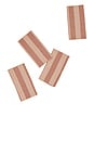 view 1 of 2 Essential Striped Dinner Napkin in Blush & Terracotta