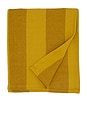view 1 of 4 Essential Striped Tablecloth in Mustard & Bronze