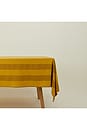 view 2 of 4 Essential Striped Tablecloth in Mustard & Bronze