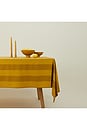 view 3 of 4 Essential Striped Tablecloth in Mustard & Bronze