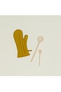 view 2 of 3 Simple Linen Oven Mitt in Mustard
