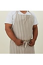 view 2 of 2 Essential Striped Apron in Light Grey & Dark Grey