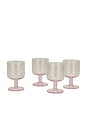 view 1 of 3 Simple Seeded Glassware Set Of 4 in Blush