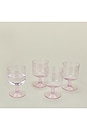 view 2 of 3 Simple Seeded Glassware Set Of 4 in Blush