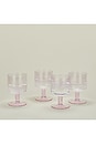 view 3 of 3 Simple Seeded Glassware Set Of 4 in Blush