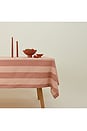 view 3 of 4 Essential Striped Tablecloth in Blush & Terracotta