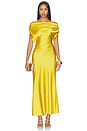 view 1 of 3 Kahlo Satin Maxi Dress in Yellow