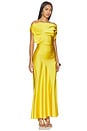 view 2 of 3 Kahlo Satin Maxi Dress in Yellow