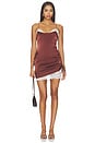 view 1 of 4 Florianne Mini Dress in Chocolate