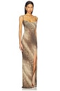 view 2 of 3 Zita Lined Dress in Brown Snake