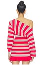 view 5 of 5 Juniper Sweater in Red & Mushroom