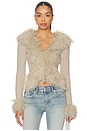 view 1 of 4 Cressida Faux Fur Sweater in Beige