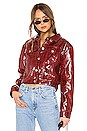 view 1 of 6 Tyler Faux Leather Jacket in Red Croc