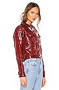 view 3 of 6 Tyler Faux Leather Jacket in Red Croc