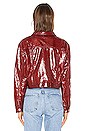 view 4 of 6 Tyler Faux Leather Jacket in Red Croc