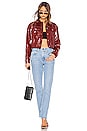 view 5 of 6 Tyler Faux Leather Jacket in Red Croc