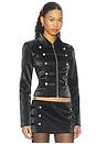 view 4 of 6 IDALIA  ジャケット in Black Croc