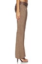 view 4 of 6 Viviane Suede Pant in Chocolate