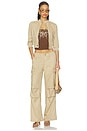 view 5 of 6 PANTALON EFFIE CARGO in Brown