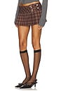 view 3 of 6 Roux Mini Skirt in Burgundy Plaid