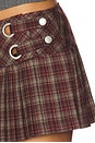 view 6 of 6 Roux Mini Skirt in Burgundy Plaid
