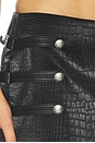 view 7 of 6 Idalia Mini Skirt in Black Croc