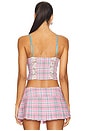 view 3 of 5 Claire Corset in Pink Plaid