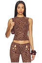 view 1 of 4 Amina Top in Brown