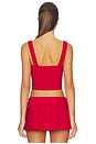 view 3 of 4 Bri Corset Top in Rich Red