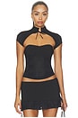 view 1 of 6 Aris Two-piece Top in Black