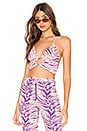 view 1 of 4 Kiki Crop Top in Purple Zebra